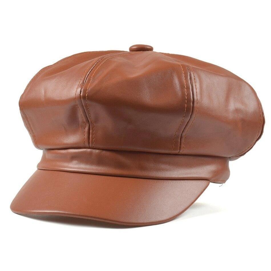 Casquette Gavroche en Simili Cuir - Sellebrun 2