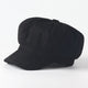 Casquette Gavroche en Suédine Noire - Veloursin
