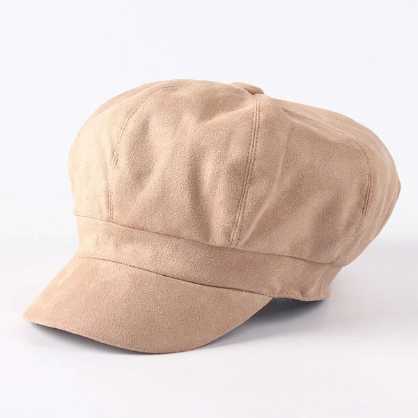 Casquette Gavroche en Suédine - Sable Doré 1