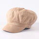 Casquette Gavroche en Suédine - Sable Doré