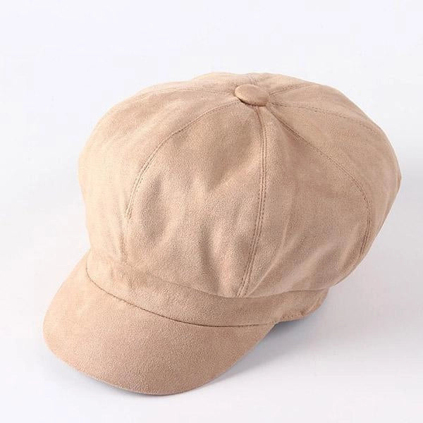 Casquette Gavroche en Suédine - Sable Doré 2