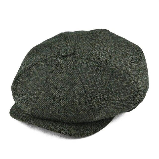 Casquette Gavroche en Tweed à Chevrons - Braemore 1