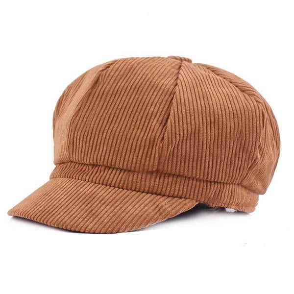 Casquette Gavroche en Velours Camel - Palomino 1