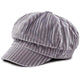 Casquette Gavroche en Velours Gris - Veloutine