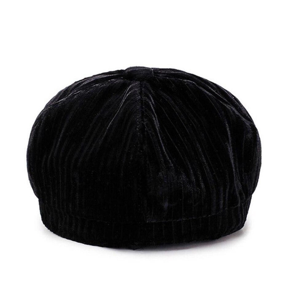 Casquette Gavroche en Velours Noir - Velournuit 2