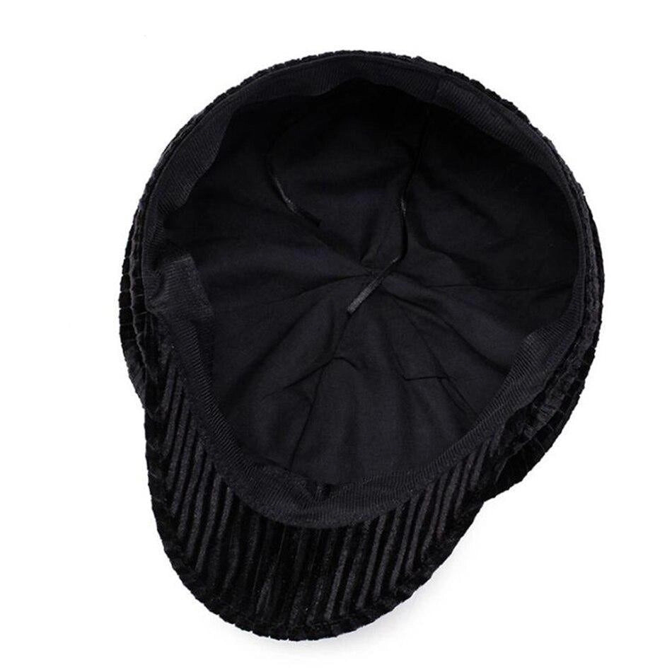 Casquette Gavroche en Velours Noir - Velournuit 3