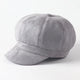 Casquette Gavroche Rétro en Suédine - Cendrelune