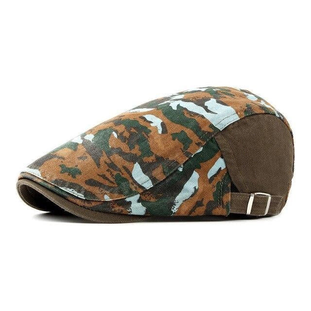 Casquette Plate en Coton à Camouflage - Fauveraie 1