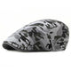 Casquette Plate en Coton à Camouflage - Grisombre