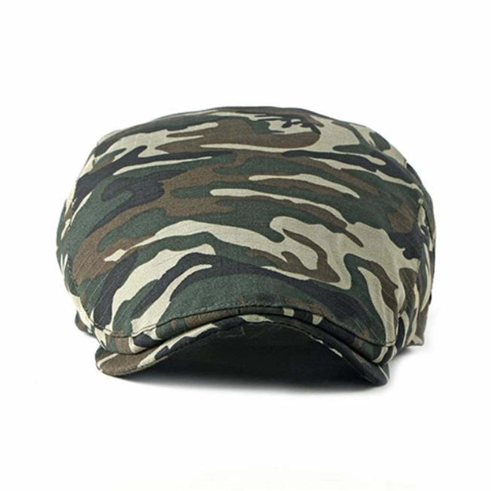 Casquette Plate en Coton à Camouflage - Woodland 2