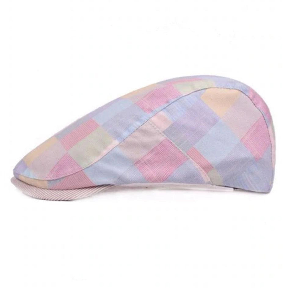 Casquette Plate en Coton à Carreaux - Aberdeen 2