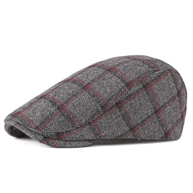 Casquette Plate en Coton à Carreaux - Ascot 1
