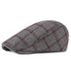 Casquette Plate en Coton à Carreaux - Ascot