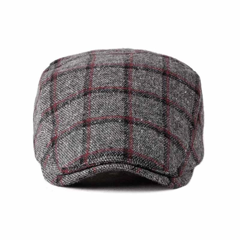 Casquette Plate en Coton à Carreaux - Ascot 2
