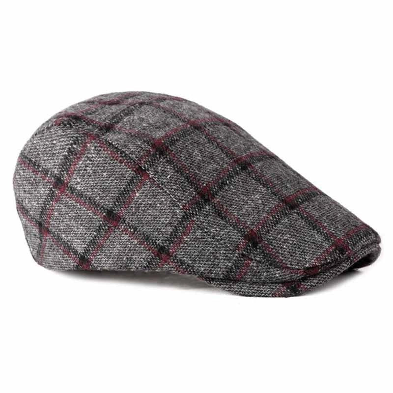 Casquette Plate en Coton à Carreaux - Ascot 3
