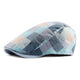 Casquette Plate en Coton à Carreaux - Azurdamier