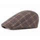 Casquette Plate en Coton à Carreaux - Carlan