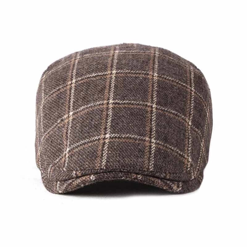 Casquette Plate en Coton à Carreaux - Carlan 2