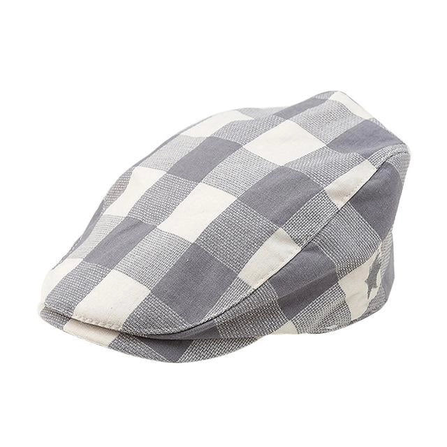 Casquette Plate en Coton à Carreaux - Carrick 1