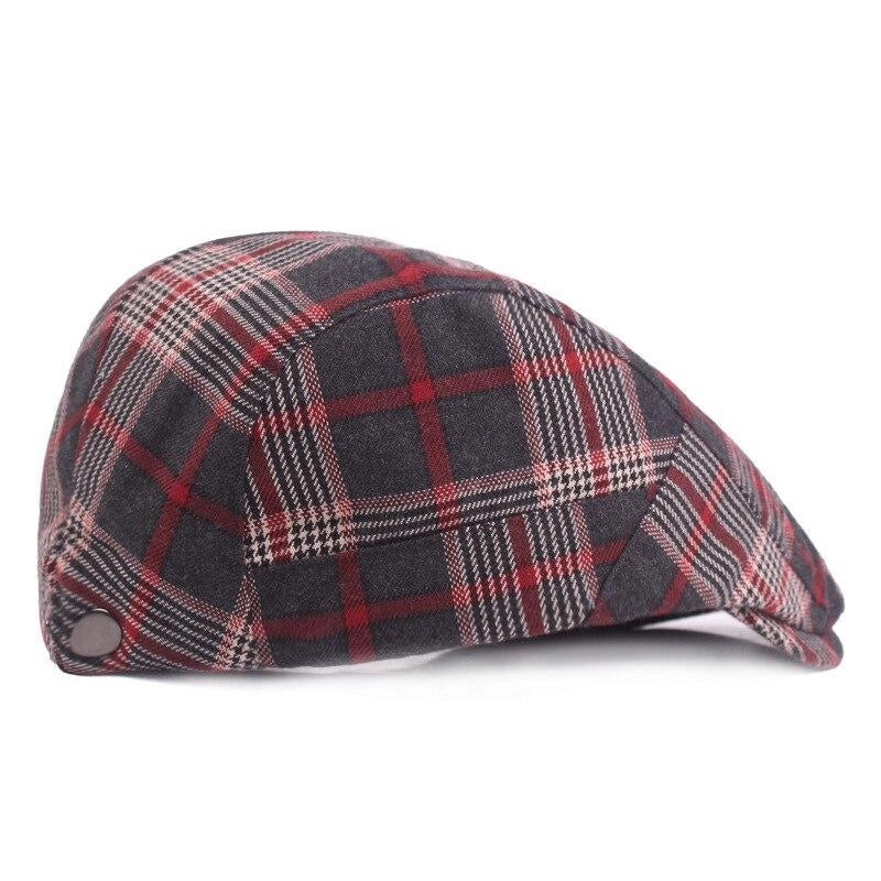 Casquette Plate en Coton à Carreaux - Charleston 2