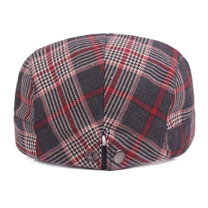 Casquette Plate en Coton à Carreaux - Charleston 3