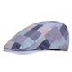 Casquette Plate en Coton à Carreaux - Cielazur