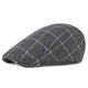 Casquette Plate en Coton à Carreaux - Clydestone
