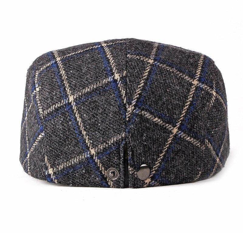 Casquette Plate en Coton à Carreaux - Clydestone 2