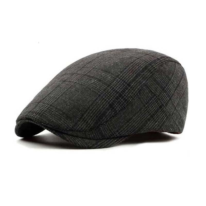 Casquette Plate en Coton à Carreaux - Crosby 1