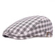 Casquette Plate en Coton à Carreaux - Damier