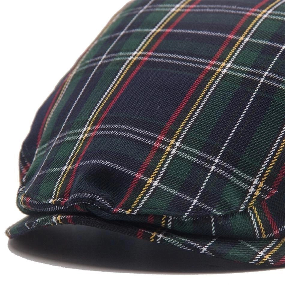 Casquette Plate en Coton à Carreaux - Edimbourg 2