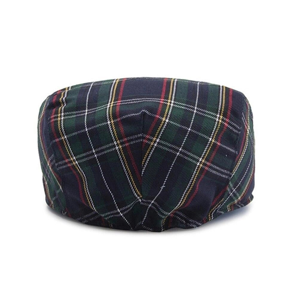 Casquette Plate en Coton à Carreaux - Edimbourg 3
