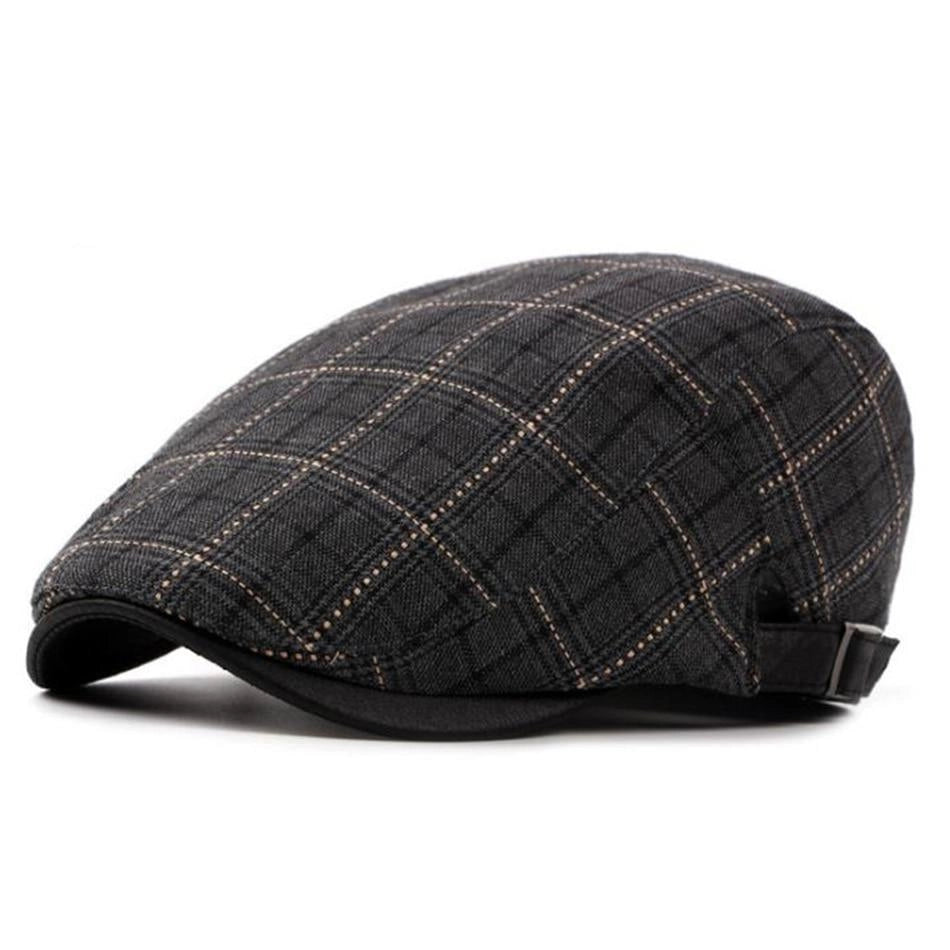 Casquette Plate en Coton à Carreaux - Glenrothes 1
