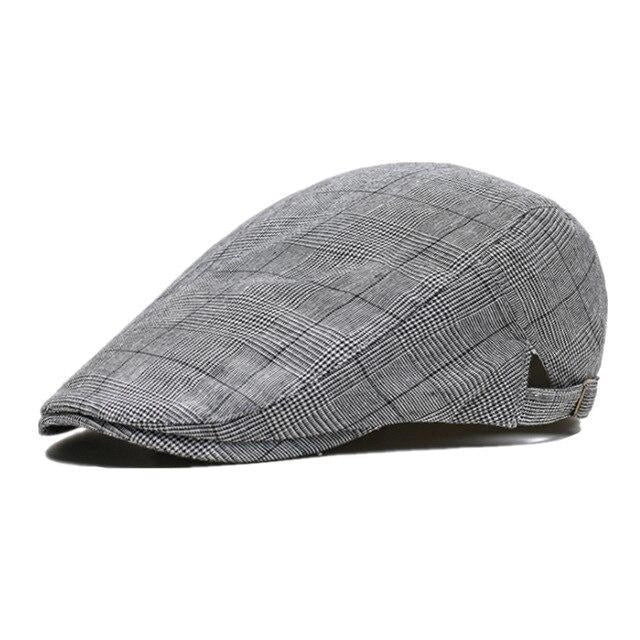 Casquette Plate en Coton à Carreaux - Oban 1