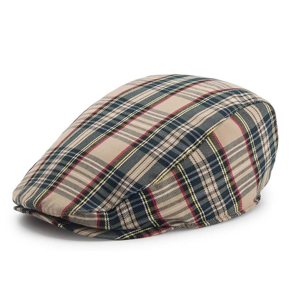 Casquette Plate en Coton à Carreaux - Perthwick 1