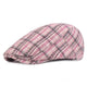 Casquette Plate en Coton à Carreaux - Rosaline