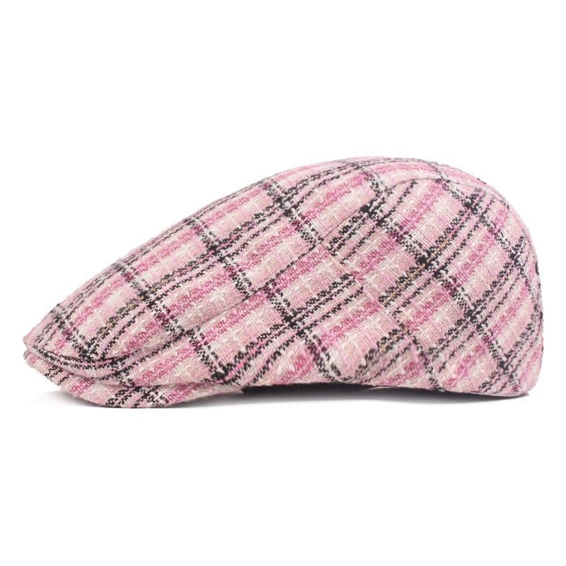 Casquette Plate en Coton à Carreaux - Rosaline 2