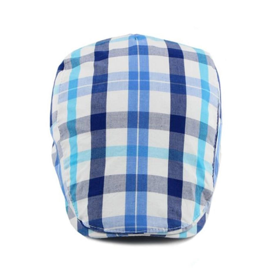 Casquette Plate en Coton à Carreaux - Seersucker 2