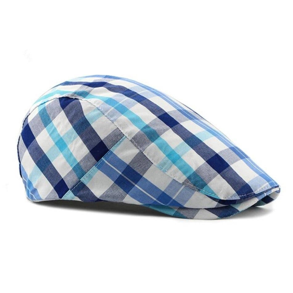 Casquette Plate en Coton à Carreaux - Seersucker 3
