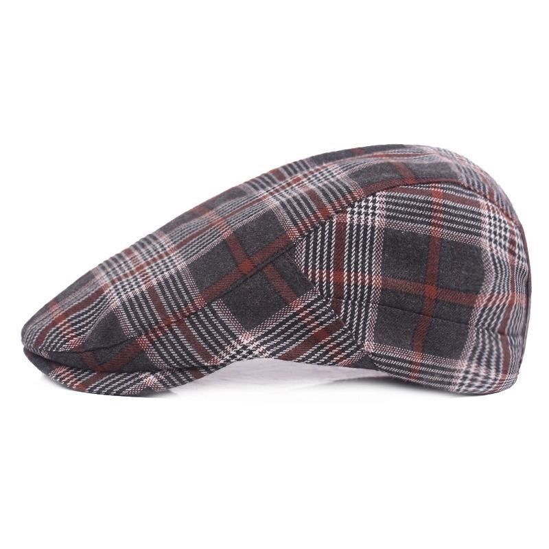 Casquette Plate en Coton à Carreaux Vintage - Sunderland 2