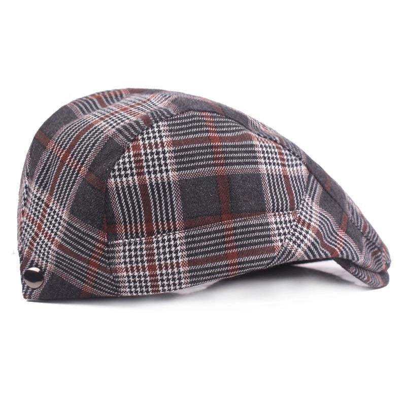 Casquette Plate en Coton à Carreaux Vintage - Sunderland 3