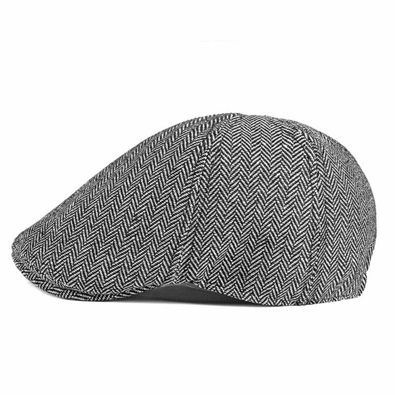 Casquette Plate en Coton à Chevrons - Cendrewick 2