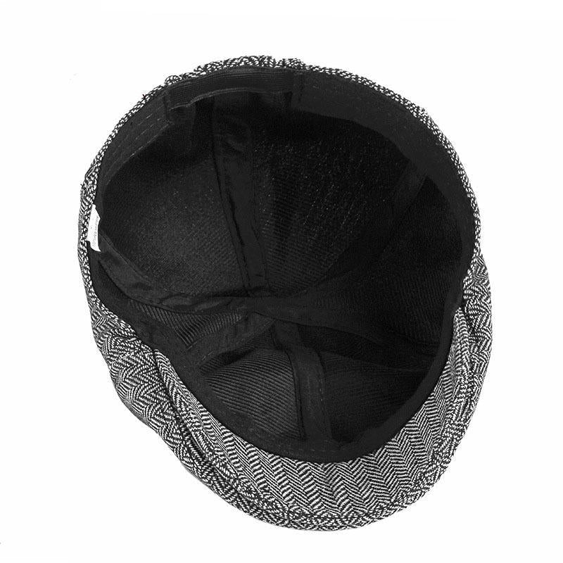 Casquette Plate en Coton à Chevrons - Cendrewick 4