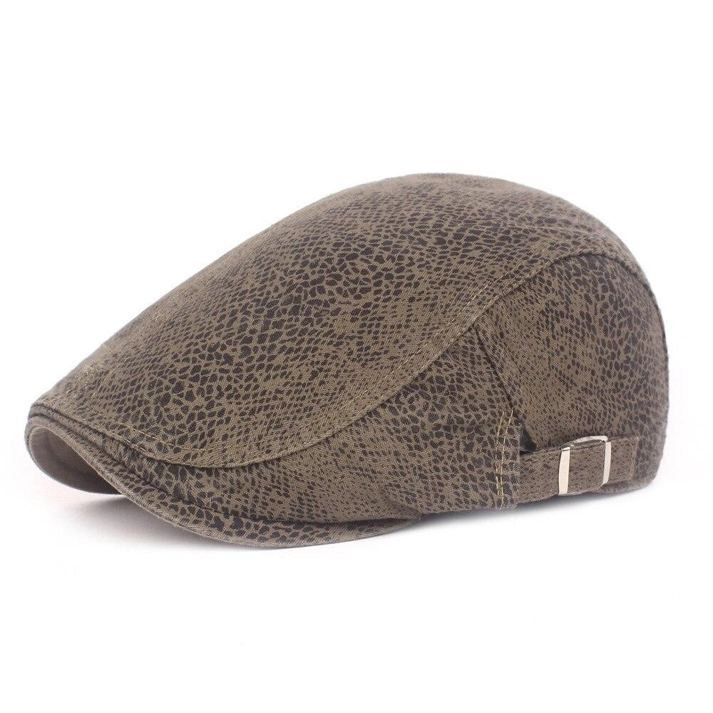 Casquette Plate en Coton à Léopard - Fauverne 1