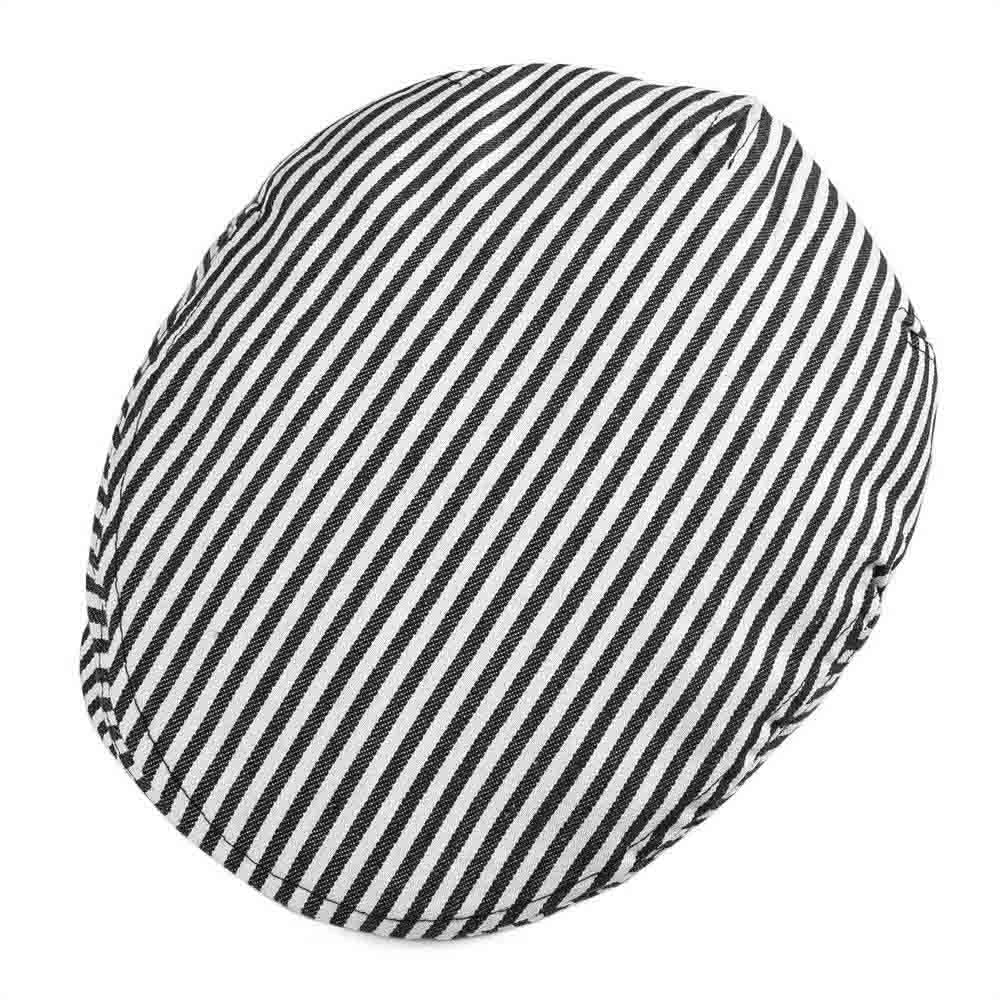 Casquette Plate en Coton à Rayures - Amiral 4