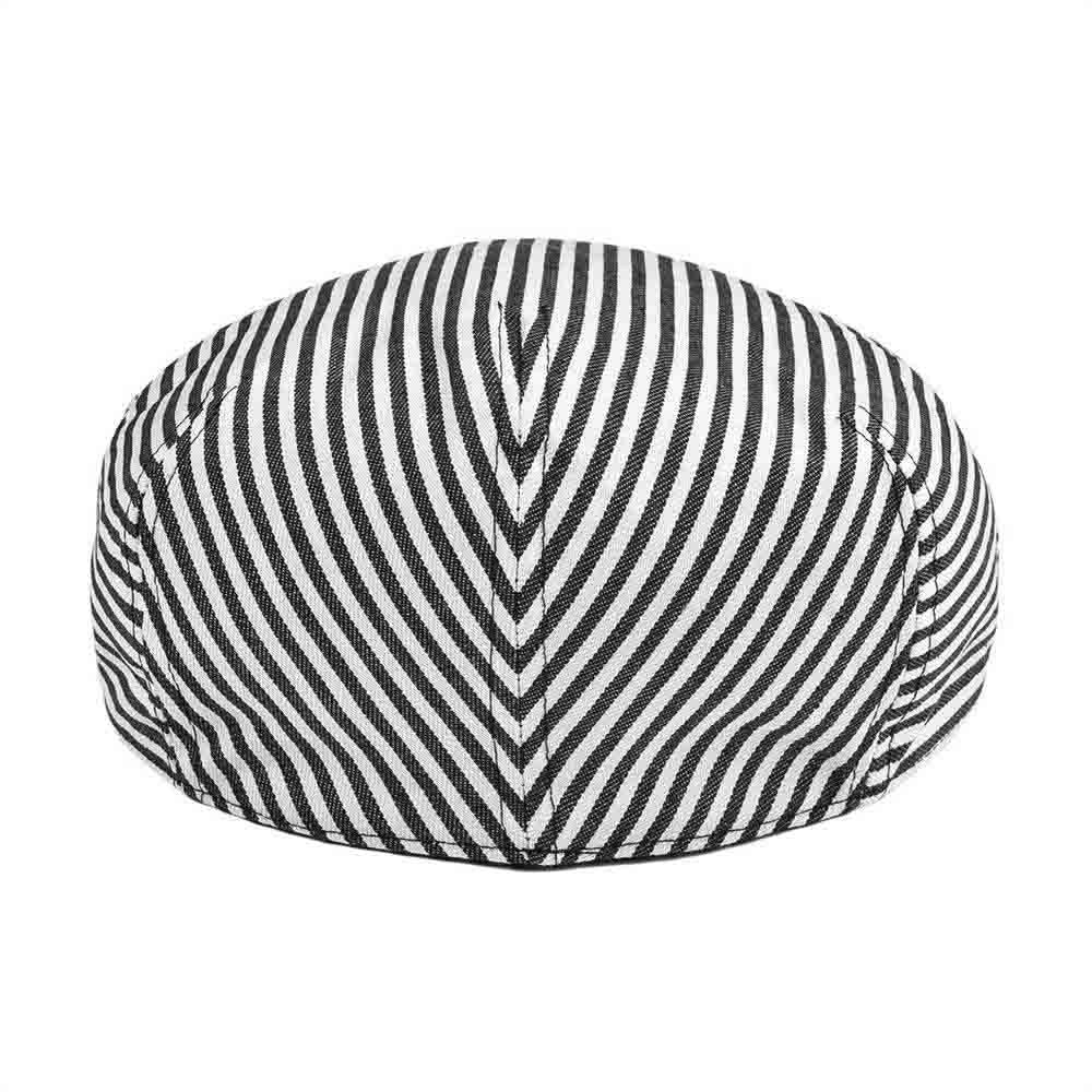 Casquette Plate en Coton à Rayures - Amiral 5