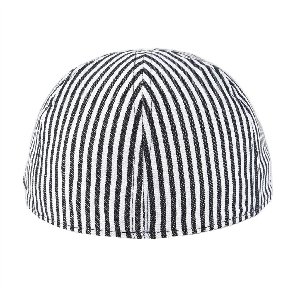 Casquette Plate en Coton à Rayures - Écume 5