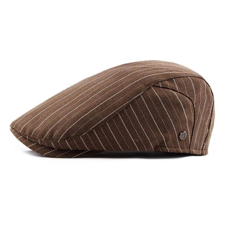 Casquette Plate en Coton à Rayures - Margate 1