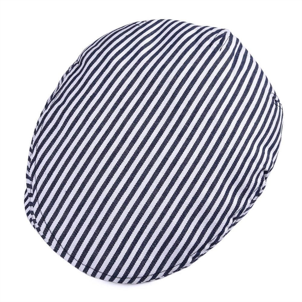 Casquette Plate en Coton à Rayures - Marinière 4