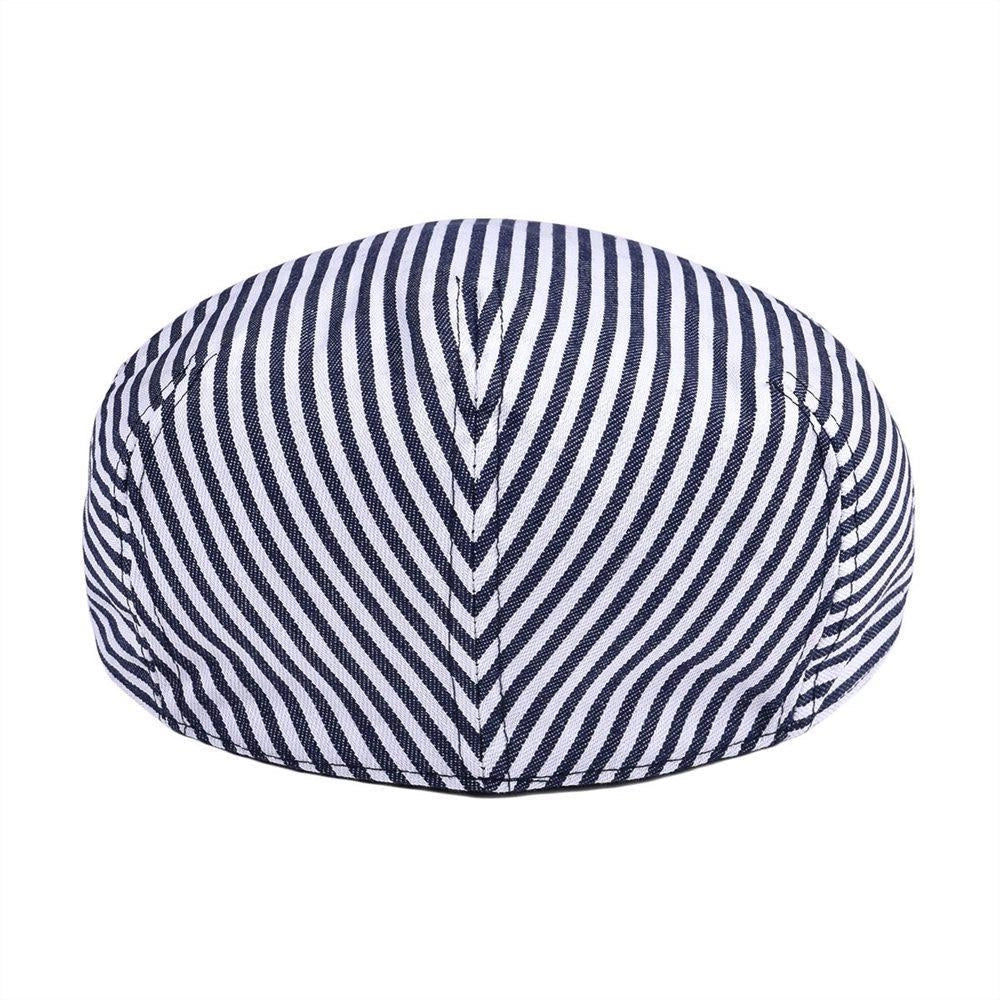 Casquette Plate en Coton à Rayures - Marinière 5